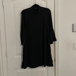 Black bell sleeve dress